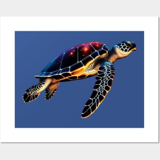 Cosmic Sea Turtle 1 Posters and Art